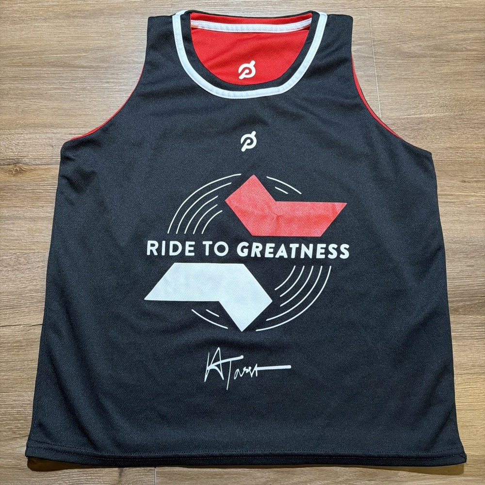 Peloton Alex Toussaint Ride to Greatness Reversible Jersey Shirt SMALL Black Red - Picture 7 of 9